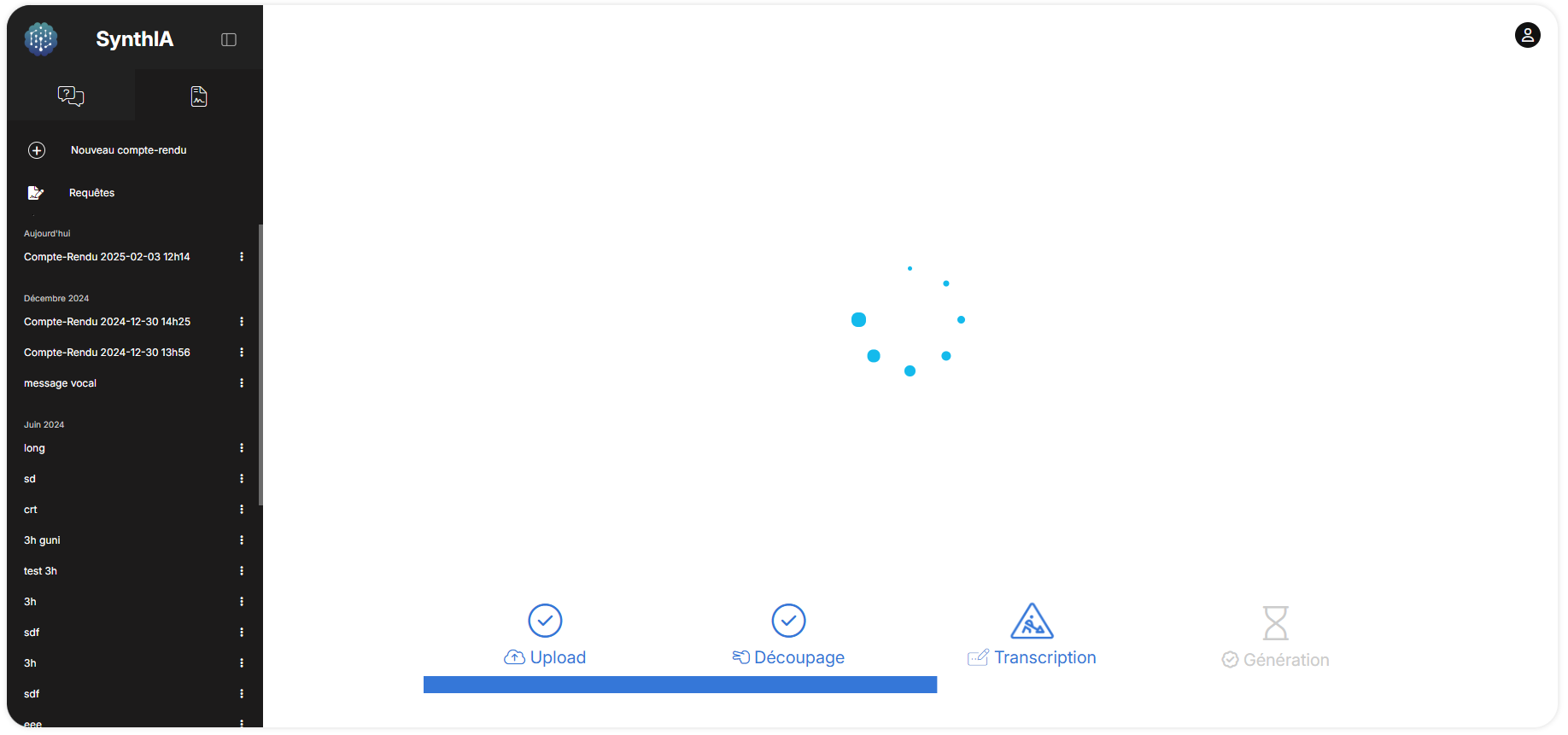 page compte rendu creation