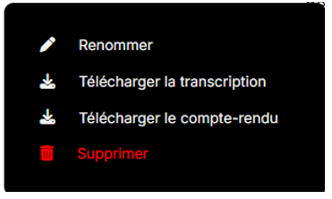 page compte rendu creation