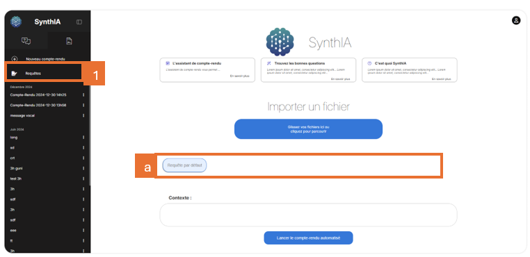 page compte rendu creation