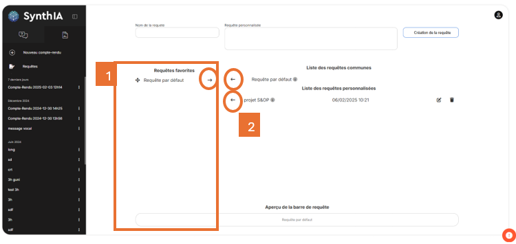 page compte rendu creation