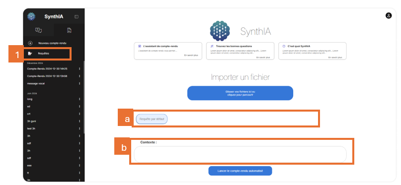 page compte rendu creation