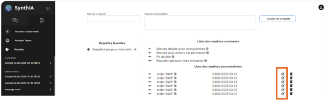 page compte rendu creation